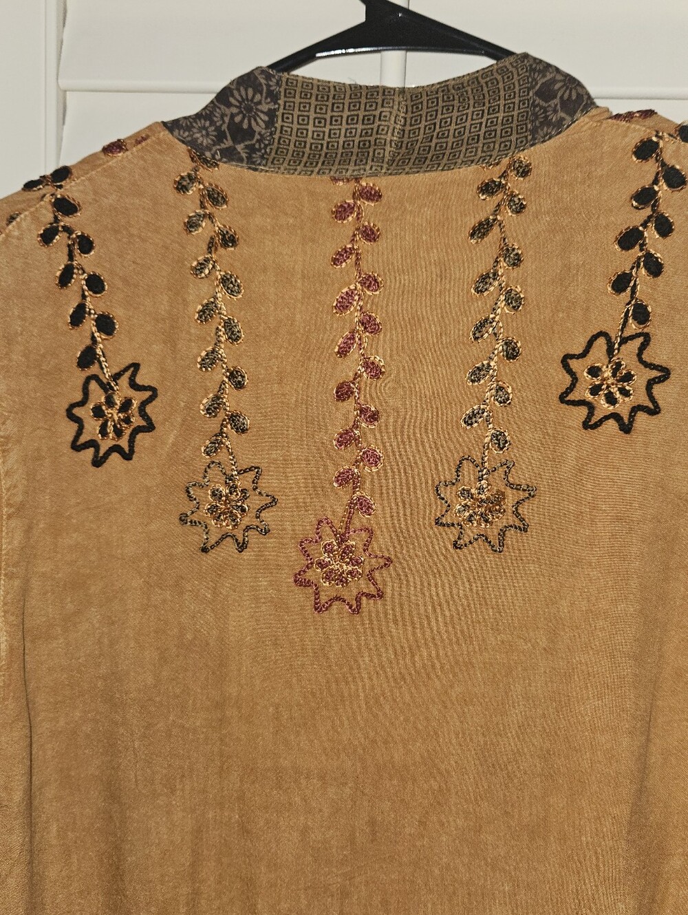 Young Threads Boho Rust Embroidered Kimono - Picture 5 of 6